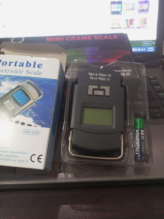 50kg Portable Digital Hanging Scale with Hook